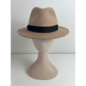 Lack of Color Kids Tan Australian Wool Fedora Hat One Size Wide Brim Unisex